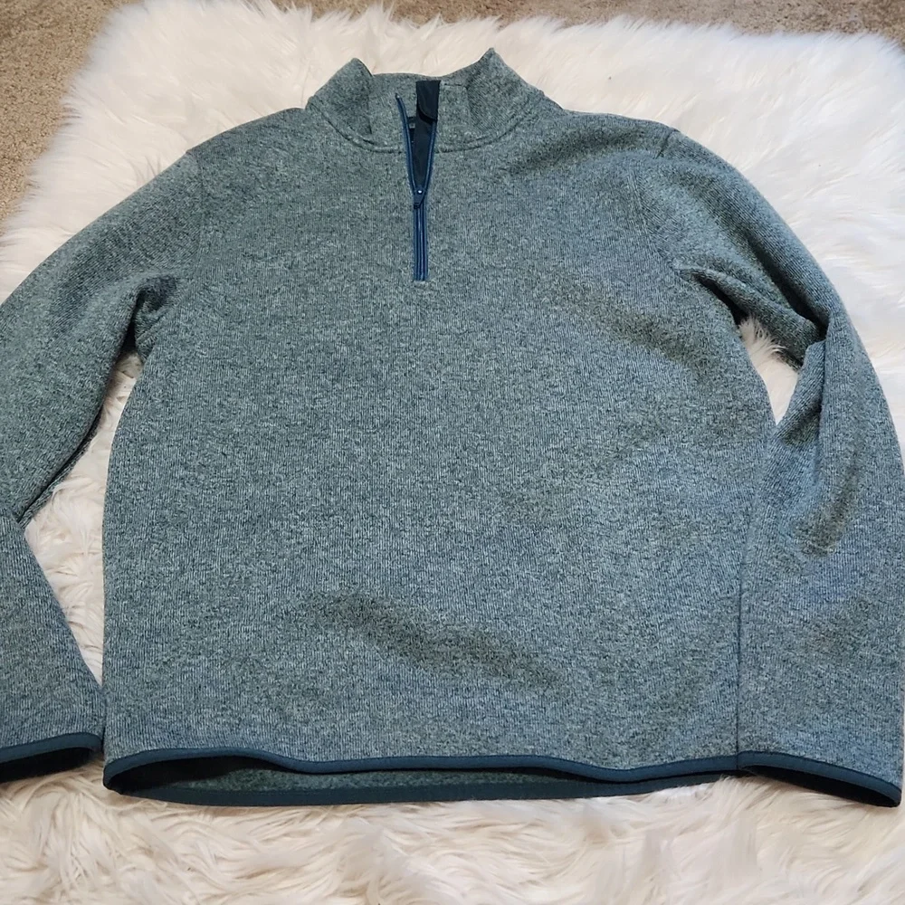 Men's J Crew half zip fleece pullover- medium